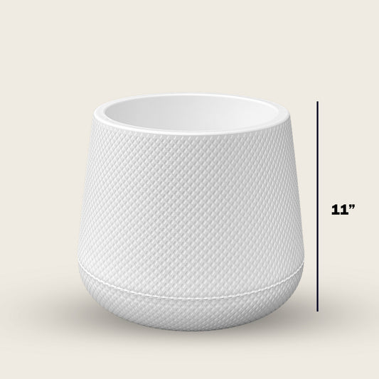 Modern White Texture Planter – Available in 11"