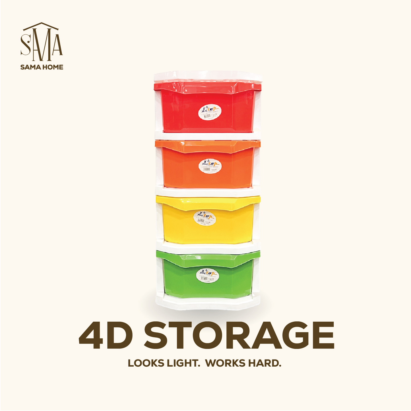 Sama Home 4D Stackable Drawer Unit Colorful, Compact & Capacious./x mini 4 top