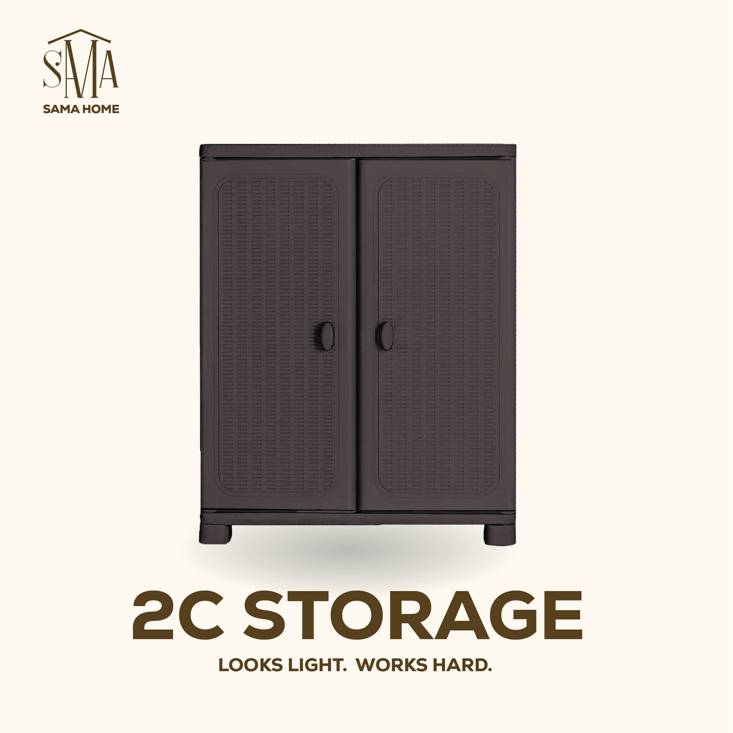 2C Compact Double-Door Cabinet