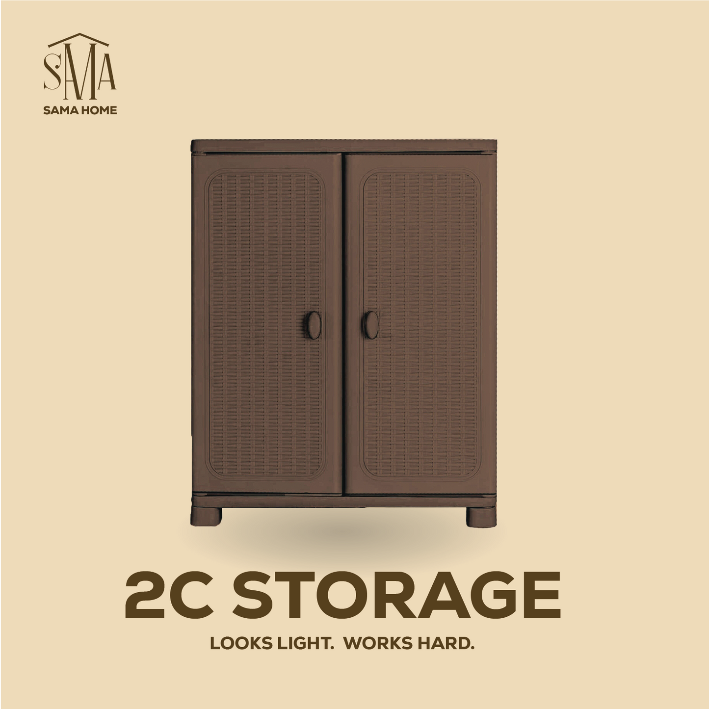 2C Compact Double-Door Cabinet