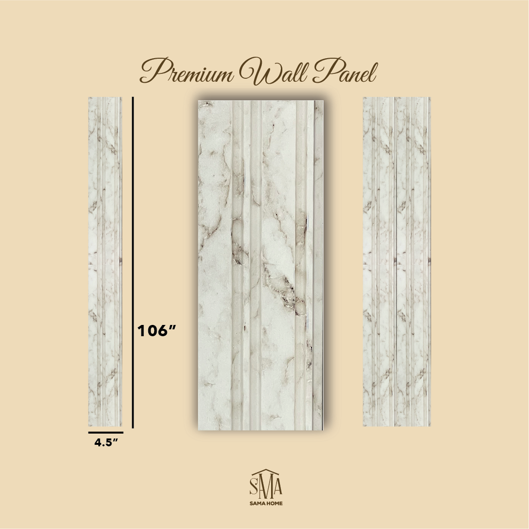 10‑Panel Calacatta‑Style Wall Cladding