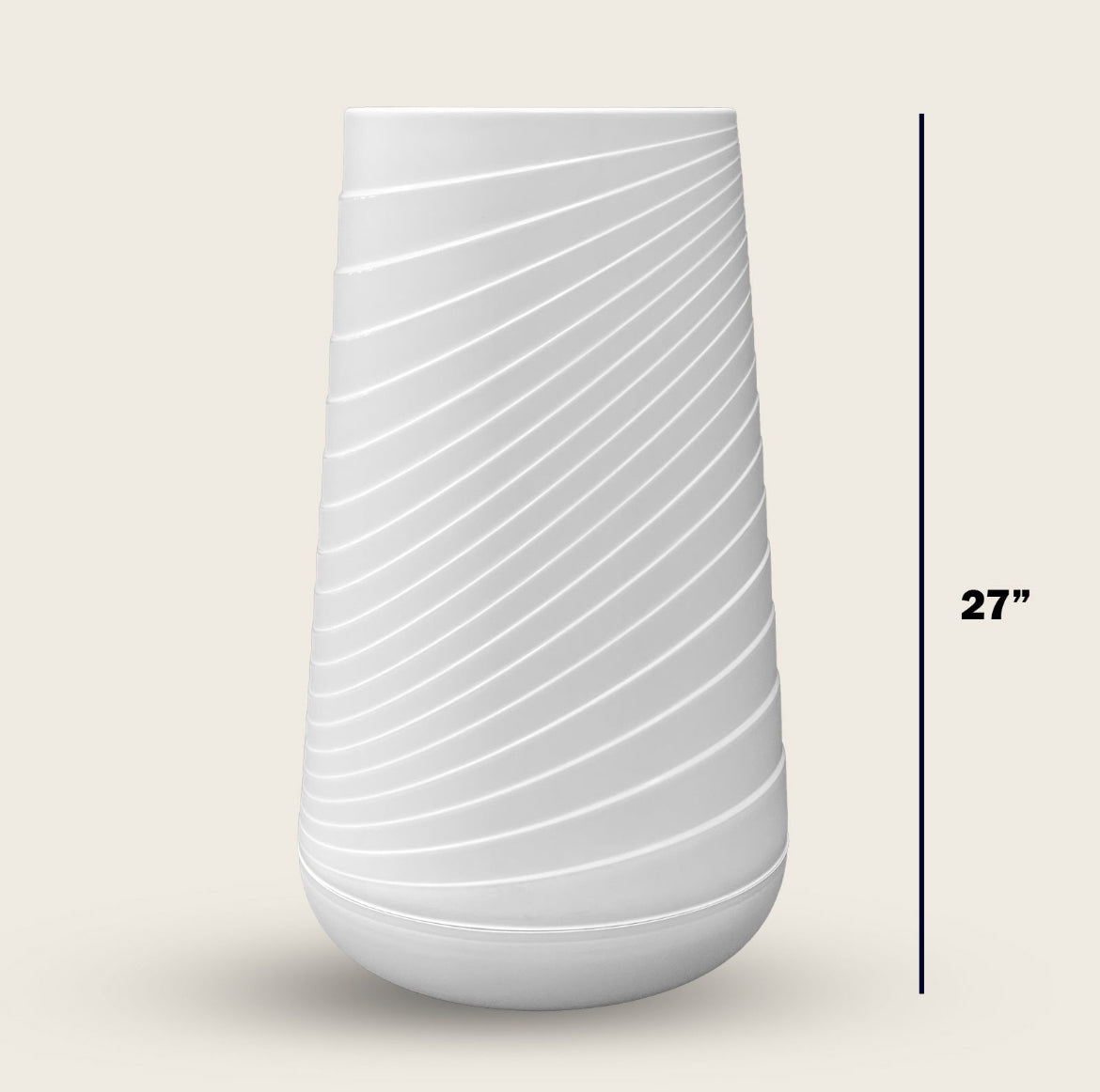 Modern White Texture Planter – Available in 27"