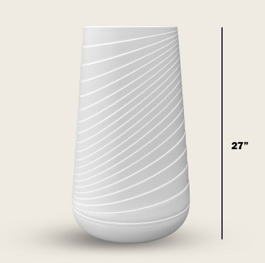 Modern White Texture Planter – Available in 27"