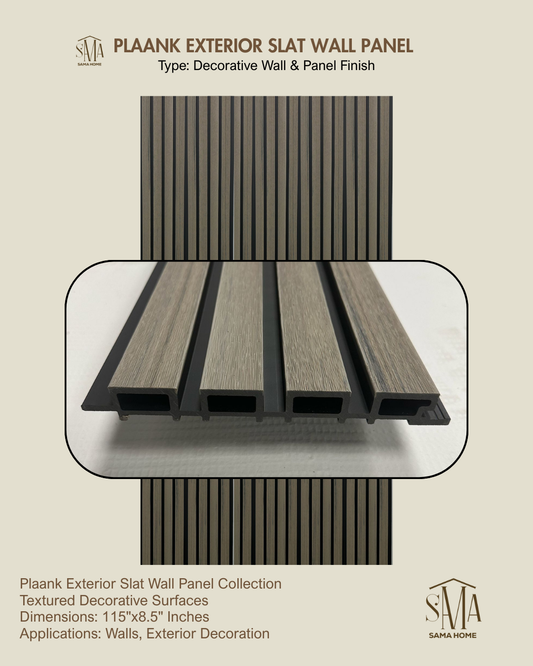 Plank exterior slot wall panel