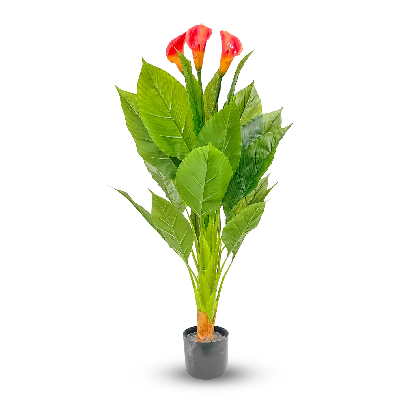 Faux Red Calla Lily Plant – 4ft Tropical Statement Decor