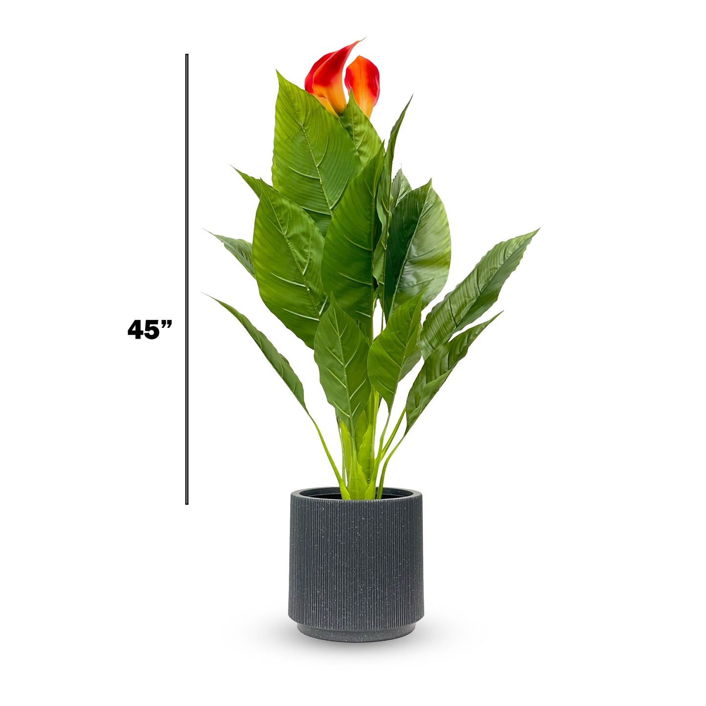Faux Red Calla Lily Plant – 4ft Tropical Statement Decor